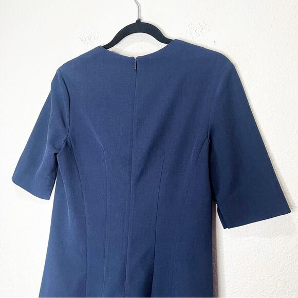 MM Lafleur The Emily Dress Recycled WonderTex Midnight Conservative Quiet Luxury - Picture 8 of 12